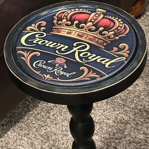 Crown Royal Whiskey Drink Table | Bar Decor | Man Cave Side Table